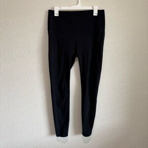 Spanx Leggings Womens Large Black Seamless Hidden Tummy Shaping Tapered Casual